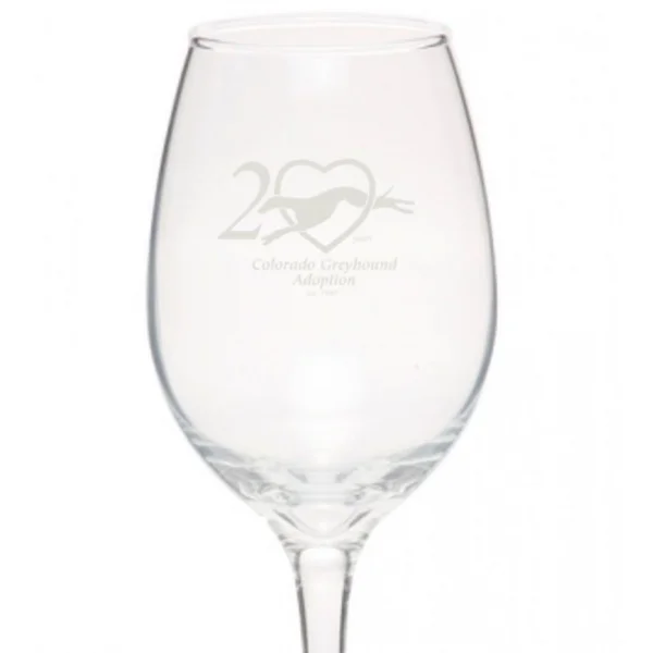 Wine Glass-20th Anniversary Logo
