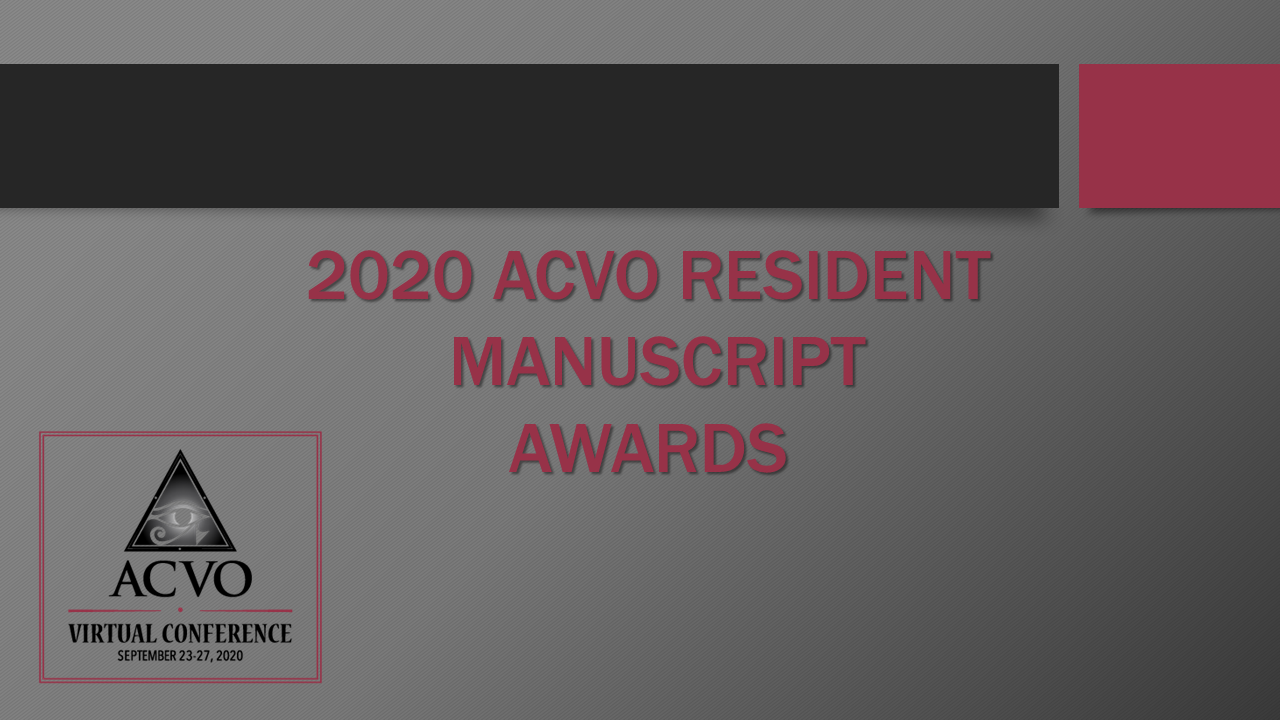 ACVO 2020 Resident Manuscript Award Winners