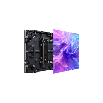 The image shows the back of a flat-screen television with colorful screen damage or distortion, including purple, blue, yellow, and green horizontal lines.