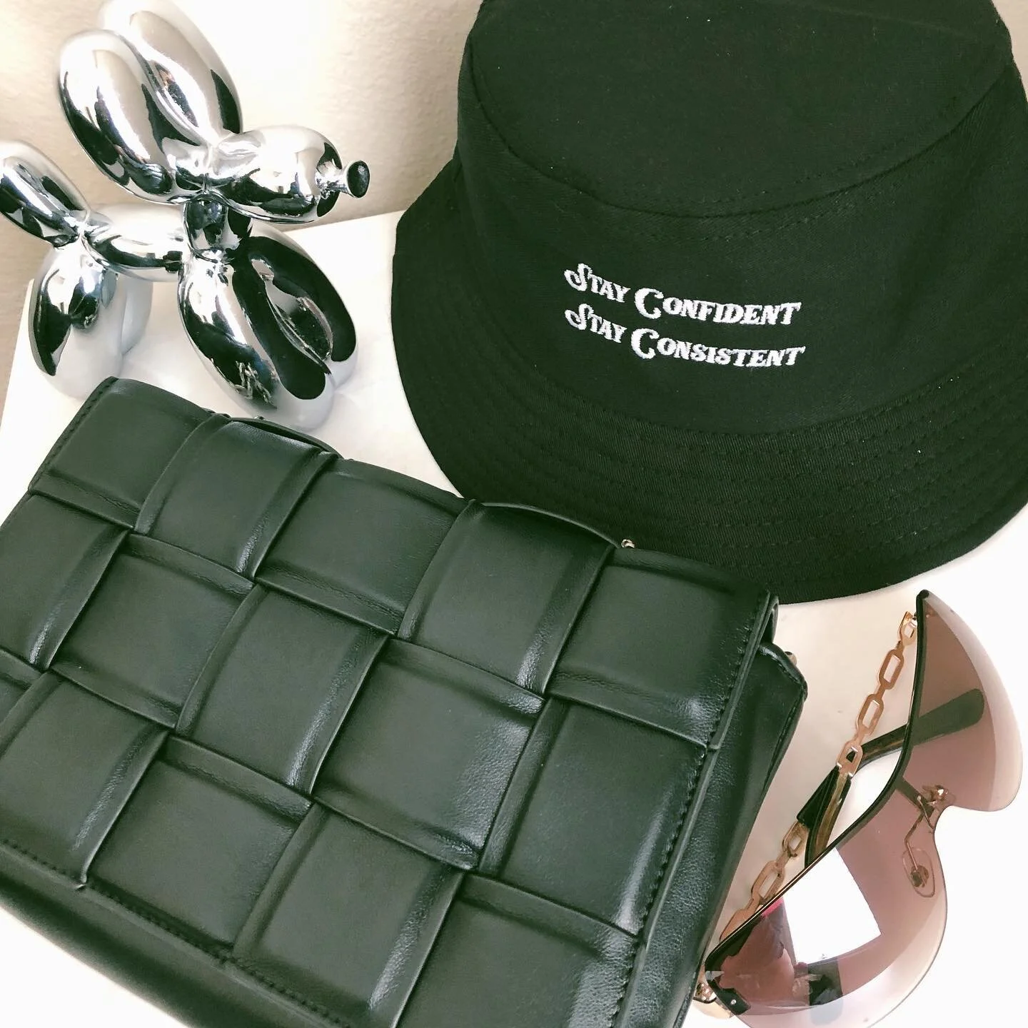 | Bedside vibes 🖤✨ SHOP TODAY on TANAKADODDS.COM 

#shoptanakadodds #musthave #shop #shopnow #onlineshopping #balloondog #truckerhat #designertruckerhat #hat #buckethat #newarrivals #addtocart #prada #smallbusiness #dfw #dallasmodels #dallasbusiness