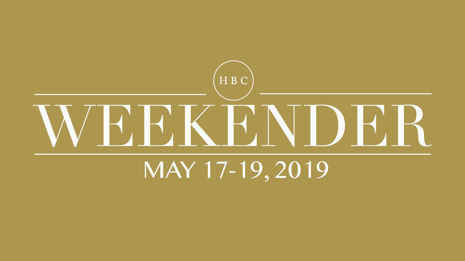 2019 Weekender