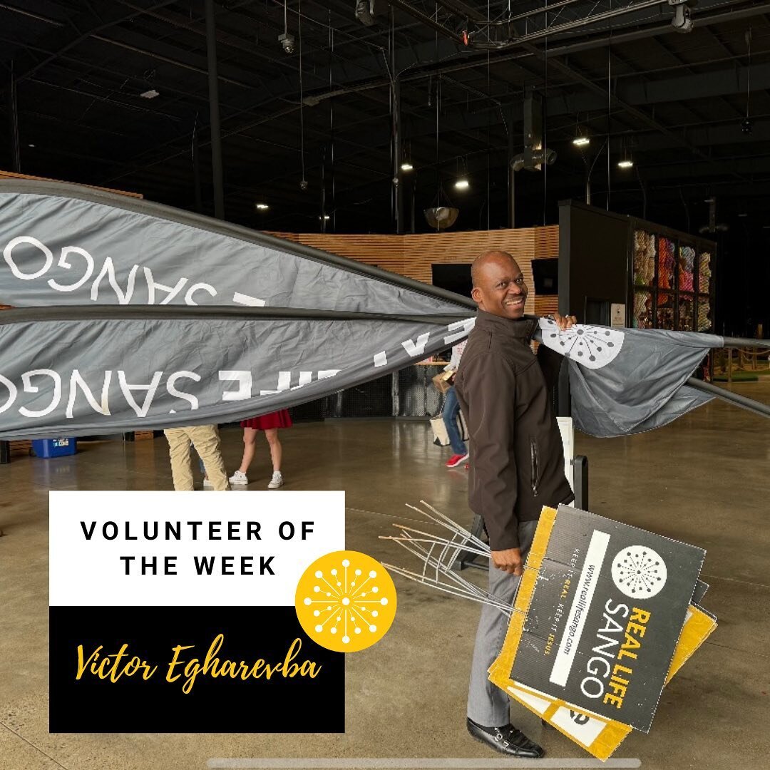 Victor Egharevba is our Volunteer of the Week! Let&rsquo;s crank up the excitement 🎉 and give Victor a shout out 📣 for his faithful commitment to the Sunday morning load out team.

#VOTW
#keepitreal
#keepitjesusyall