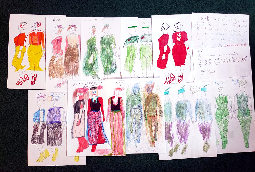 Costume designs for the Rose