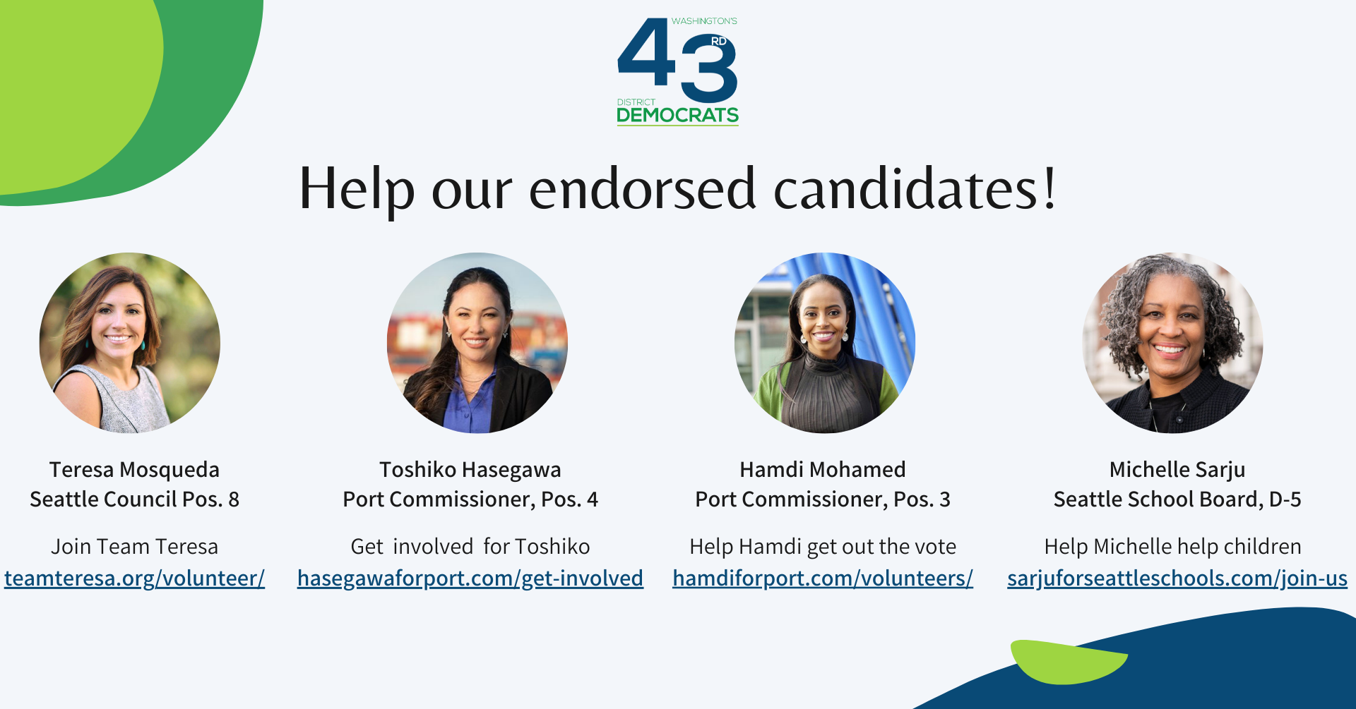 Help our endorsed candidates!