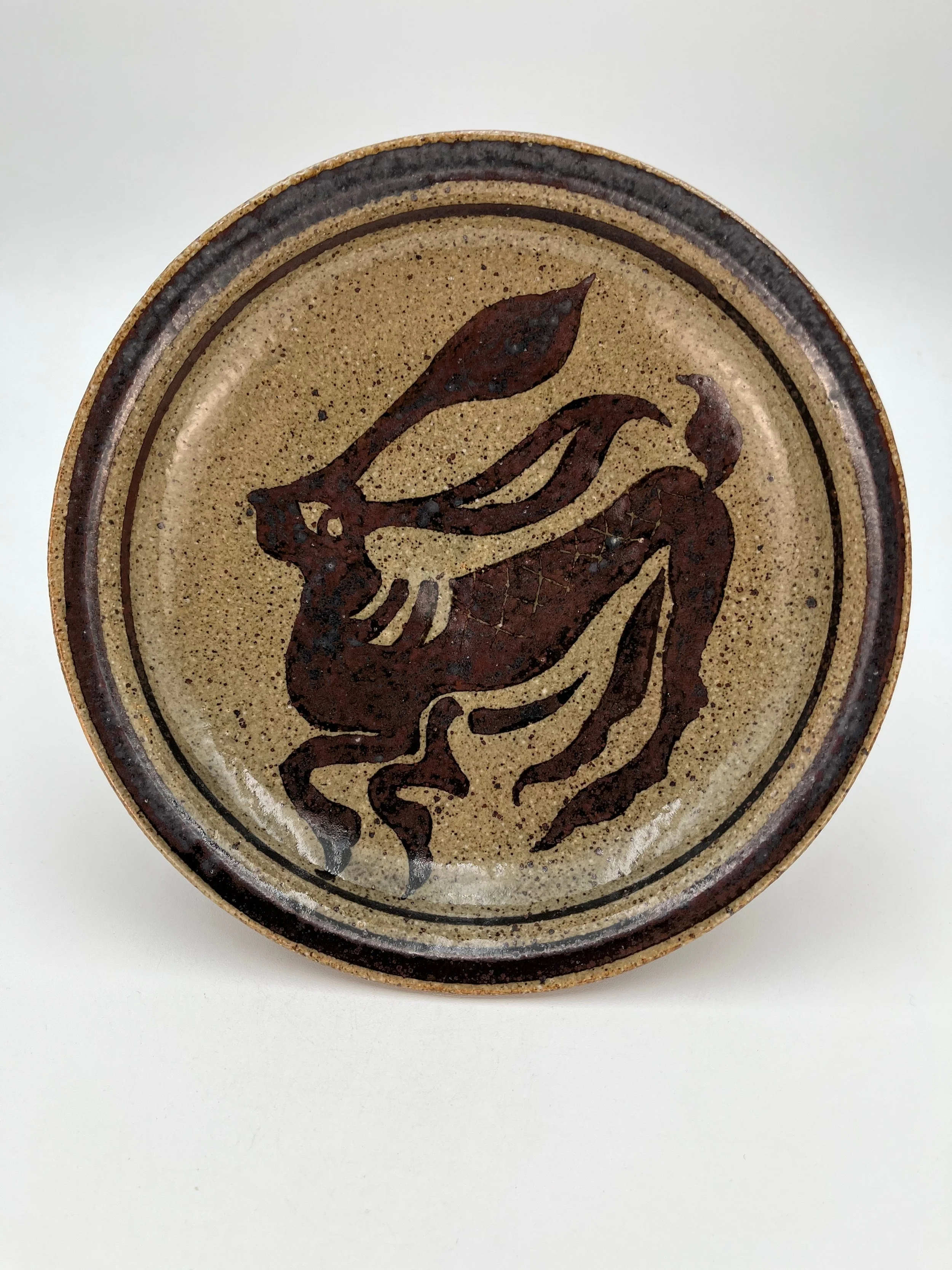 Flying Rabbit Product Flying Rabbit Plate by Bernard Leach (1887-1979) — CeramicARTyson