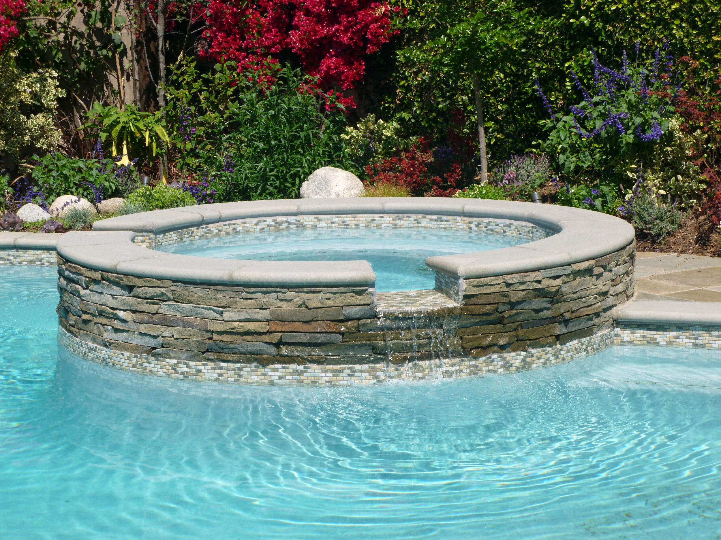 Stacked stone spa