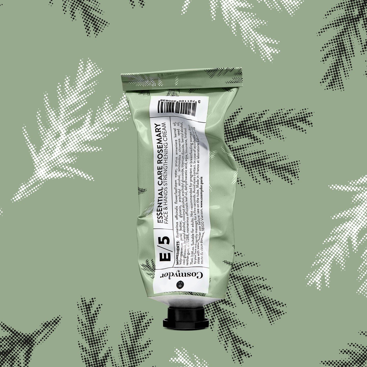 E/5 Essential Care Rosemary - Ultra Moisturising and Strengthening Hand &amp; Face Cream

The powerful scent of (organic) rosemary, and a rich texture for incredible skin moisturising and strengthening efficacy. The high concentration in apricot kern