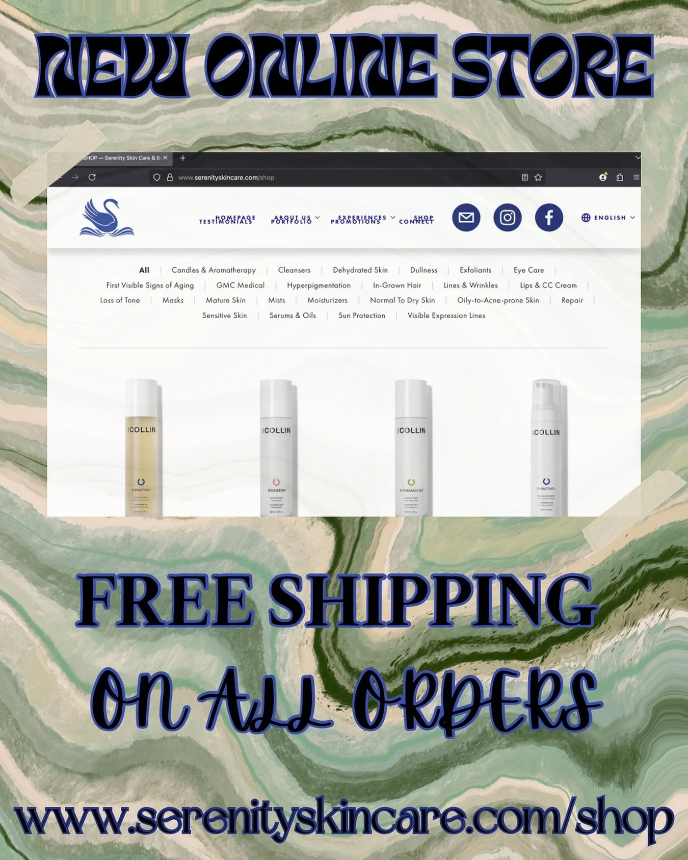 🎉 Our Updated Online Store is officially LIVE! 🧑&zwj;💻
No more excuses to slack on your at-home care.
&mdash;
#SerenitySkinCare #OnlineShop #GMCollin #FYP