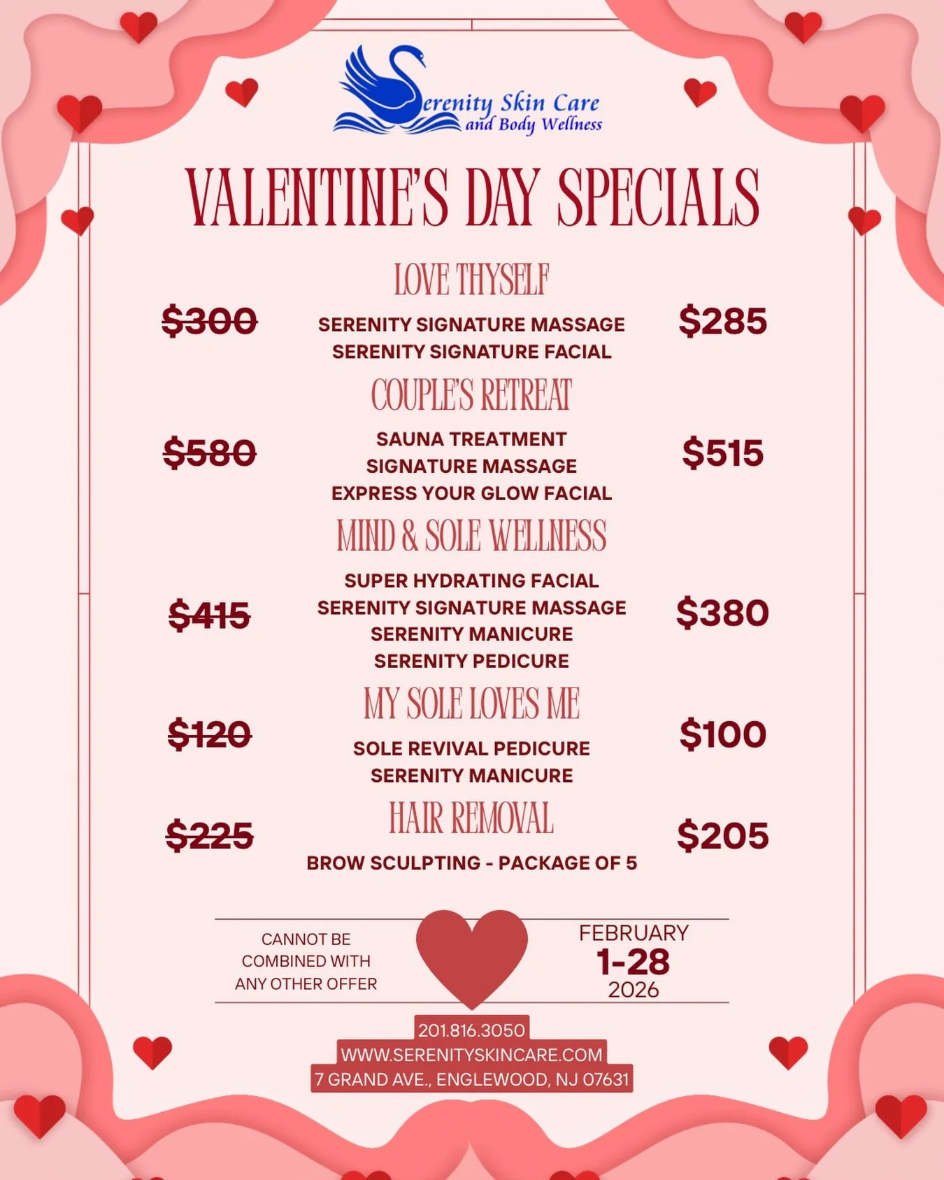 💕 Love is in the air&mdash;and so is relaxation! 💕
Treat yourself or someone special to pure bliss this Valentine&rsquo;s Day with our exclusive offers. Indulge, unwind, and let the pampering begin! 🧖🏾✨
&mdash;&mdash;
It&rsquo;s not just a servic
