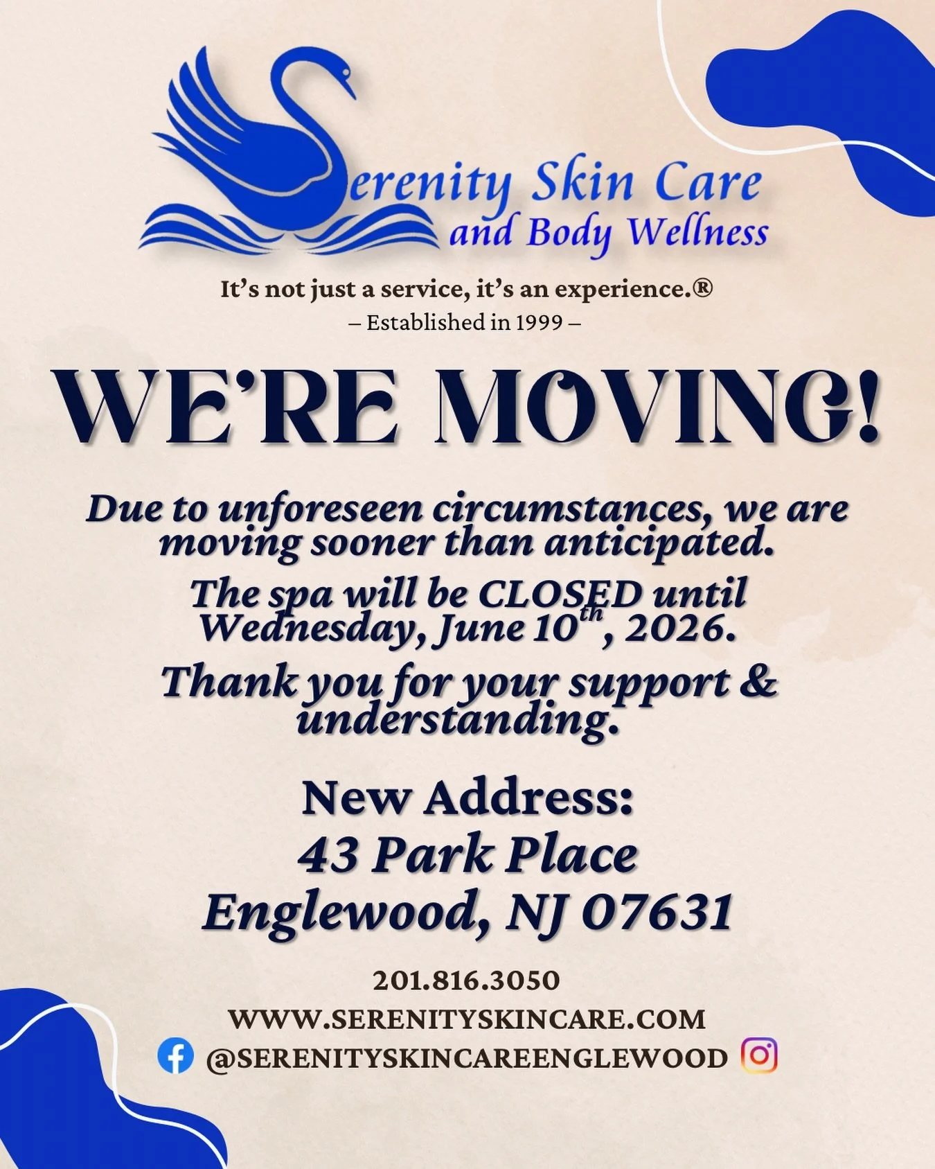 ✨🦢 We look forward to welcoming you! 💙✨
&mdash;&mdash;
It&rsquo;s not just a service, it&rsquo;s an experience.&reg;