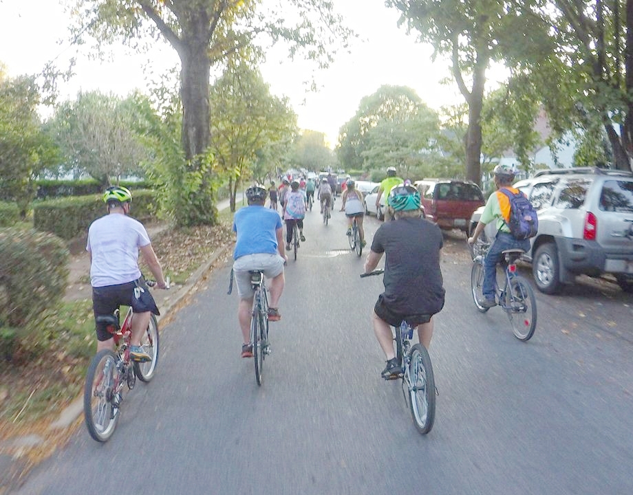 The Taco Ride (Trek) takes nearly 100 riders through the Tree Streets and Downtown every week. It brings lots of new people to District 11 and is a great community building activity. 
