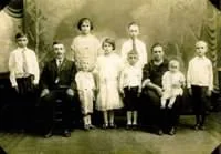 My grandmother is the baby in this photo taken around 1924. Her parents immigrated about 6 years prior from Slovakia and Hungary. They eventually had 11 children.