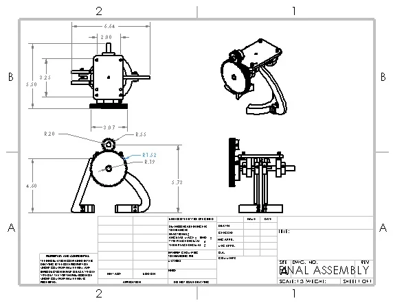 The final assembly CAD drawings
