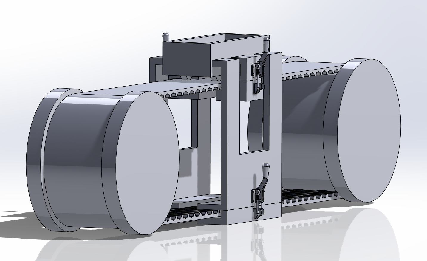 Full assembly of carriage and conveyor belt