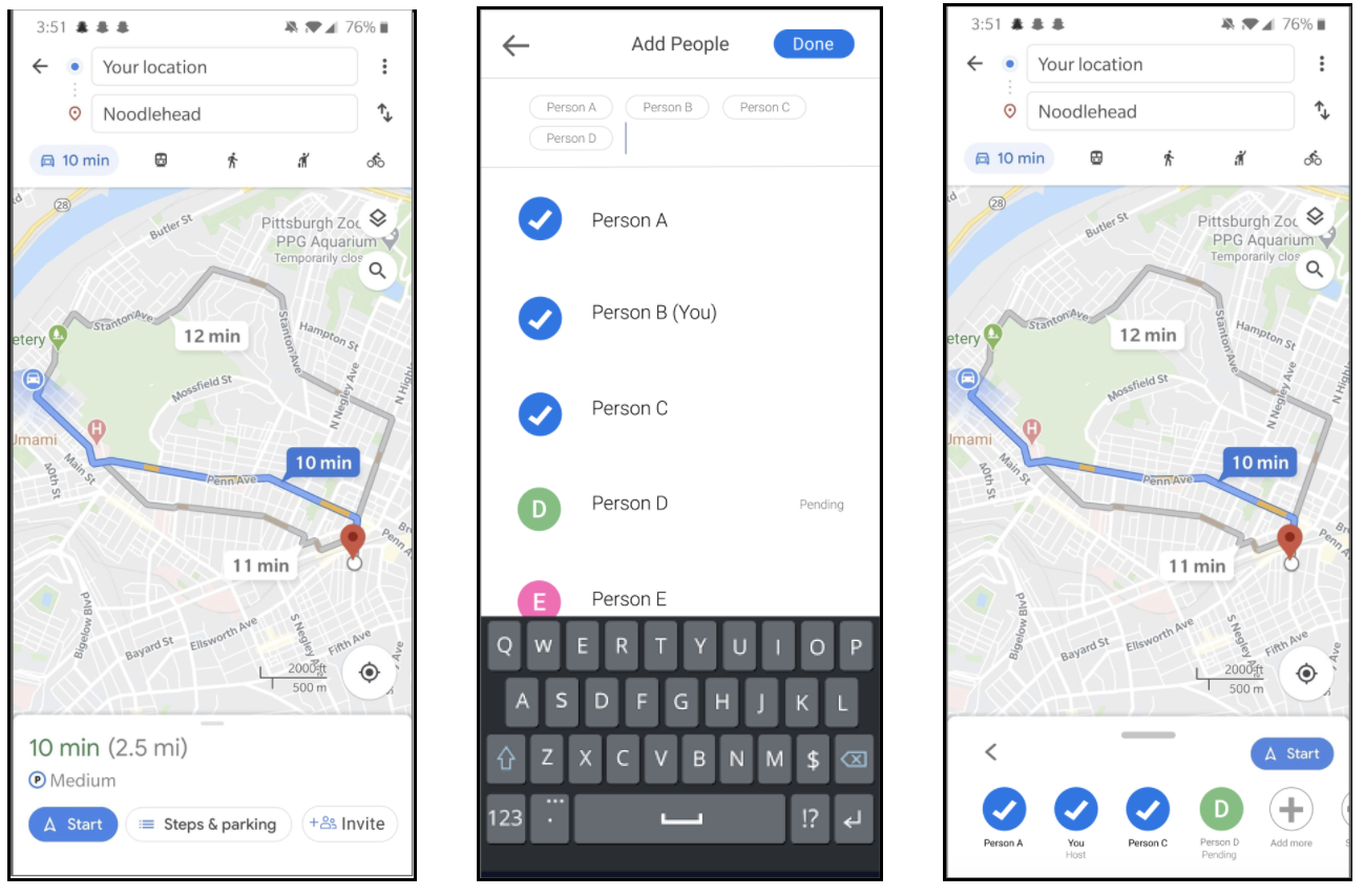 Final Prototype: Initializing a Group Destination