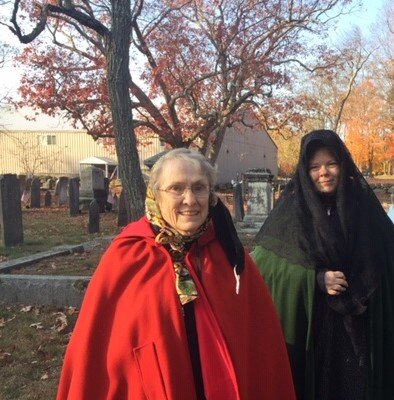  Henniker Historian Martha Taylor (l) portrayed Mrs. Carlos Childs while Ellen Reed is the mother of murdered teenager Nettie Bell Douglass. 