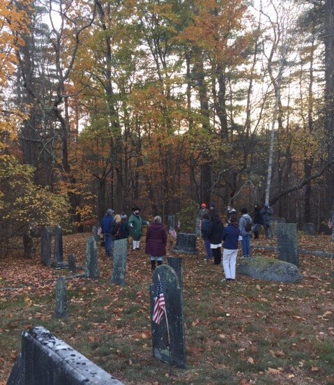  It was a cool fall day as visitors learn about two Revolutionary War veterans, Goss and Clough. 