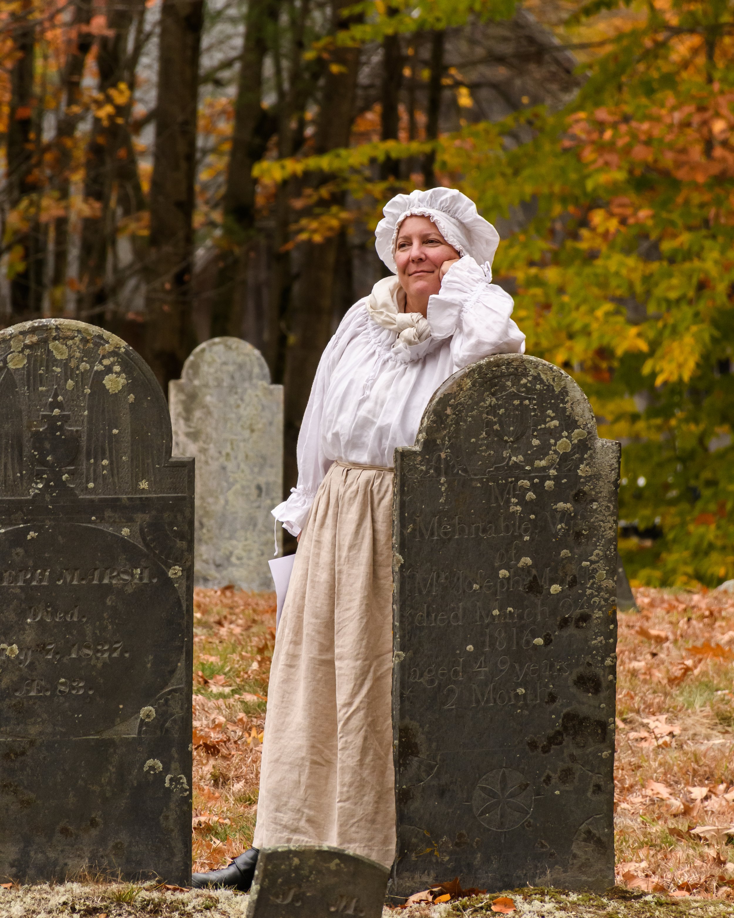  Mary Marsh (aka Kristen Maclean) awaits visitors as she ponders her fate as a farmer’s daughter. 