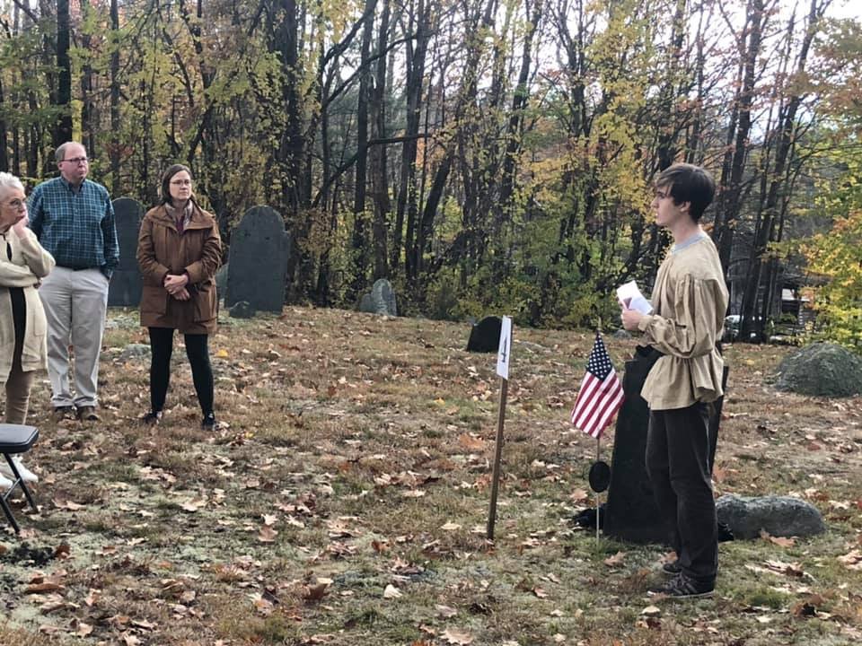  Mr. Peters describes his first stone of the cemetery. 
