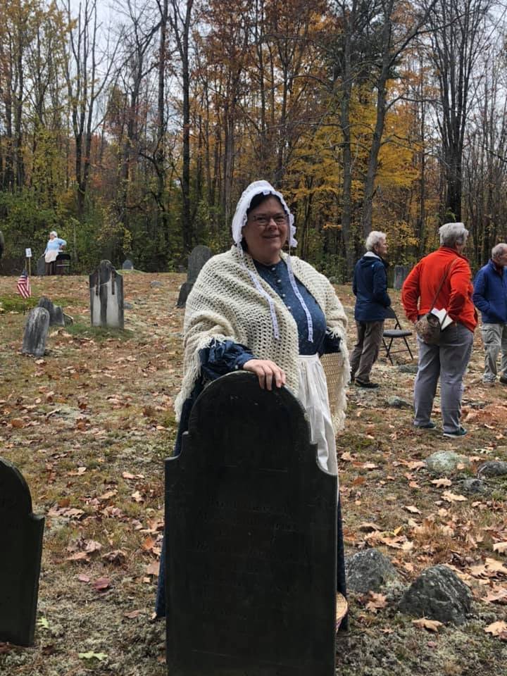  Mrs. Patterson and her stone. 