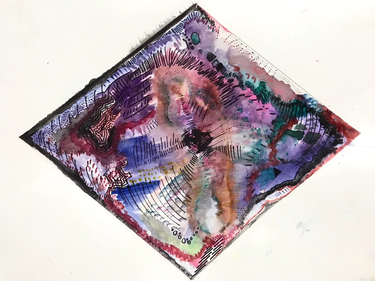 ‘Step Lightly’ - Portland, OR - 2019 - 18x24 Watercolor/ink