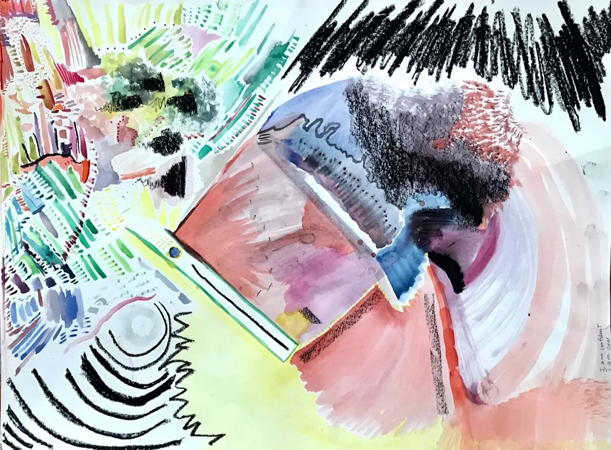 ‘The Story of a Single Tear Drop’ - Portland, OR - 18x24 Watercolor/oil pastel/1 human tear