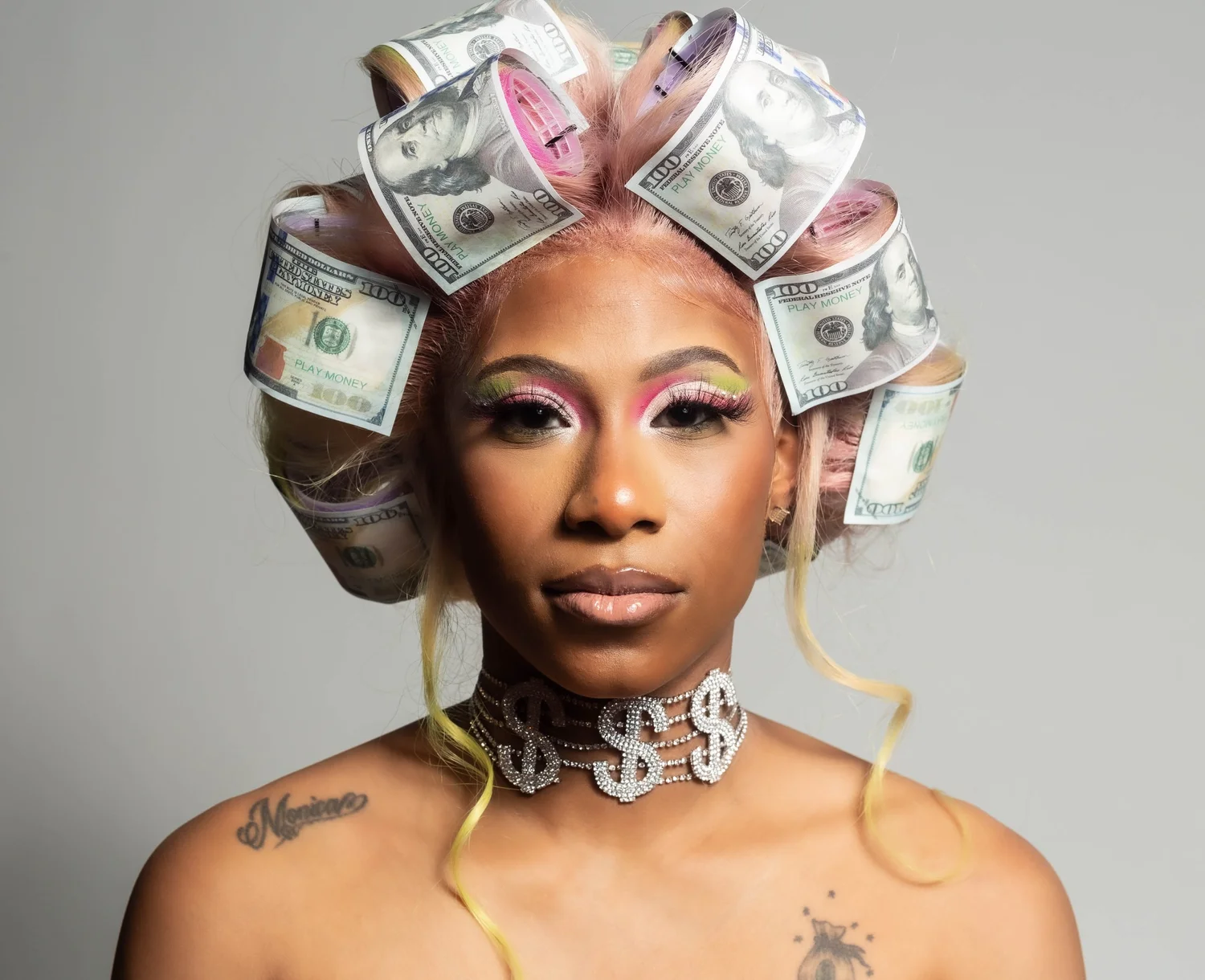 Spring editorial money roller hairstyle by Vanquish Beauty Studio