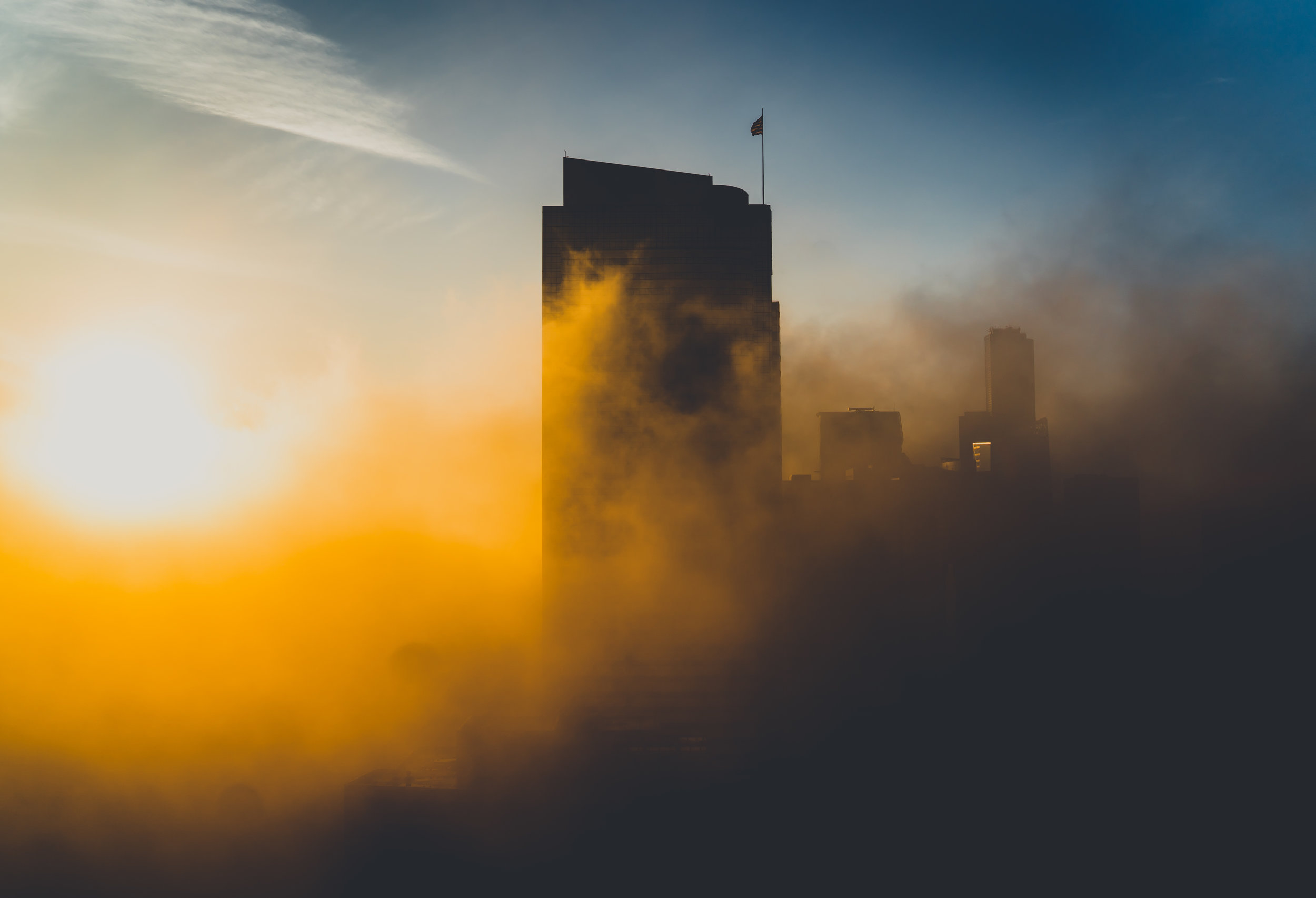 In the clouds
