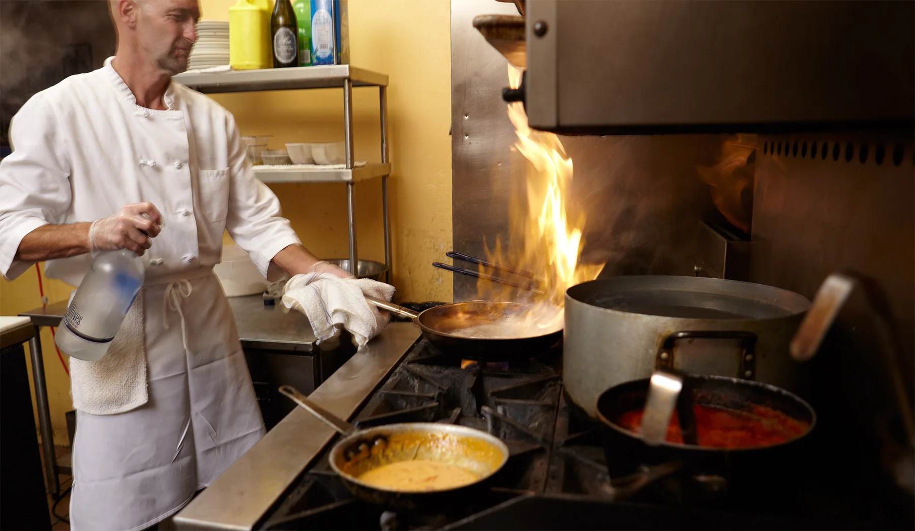 chef, cooking, entrée, dinner, food, Long Island restaurant photographer, Long Island food photographer, product photographer, photographer, studio photographer, packaging, John Montana