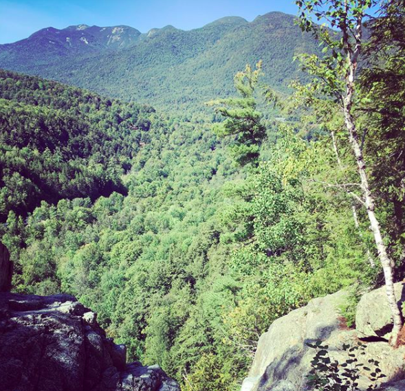 View from the top of the Roaring Brook Falls