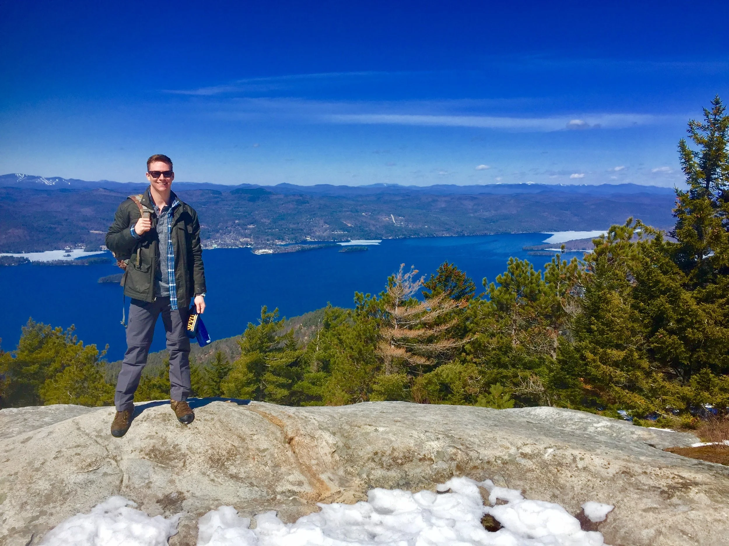 Me with a great shot of Lake George in the background from Buck's summit. 