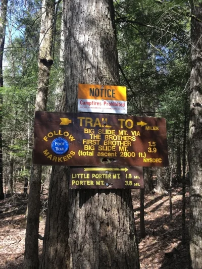 Trailhead and trail info
