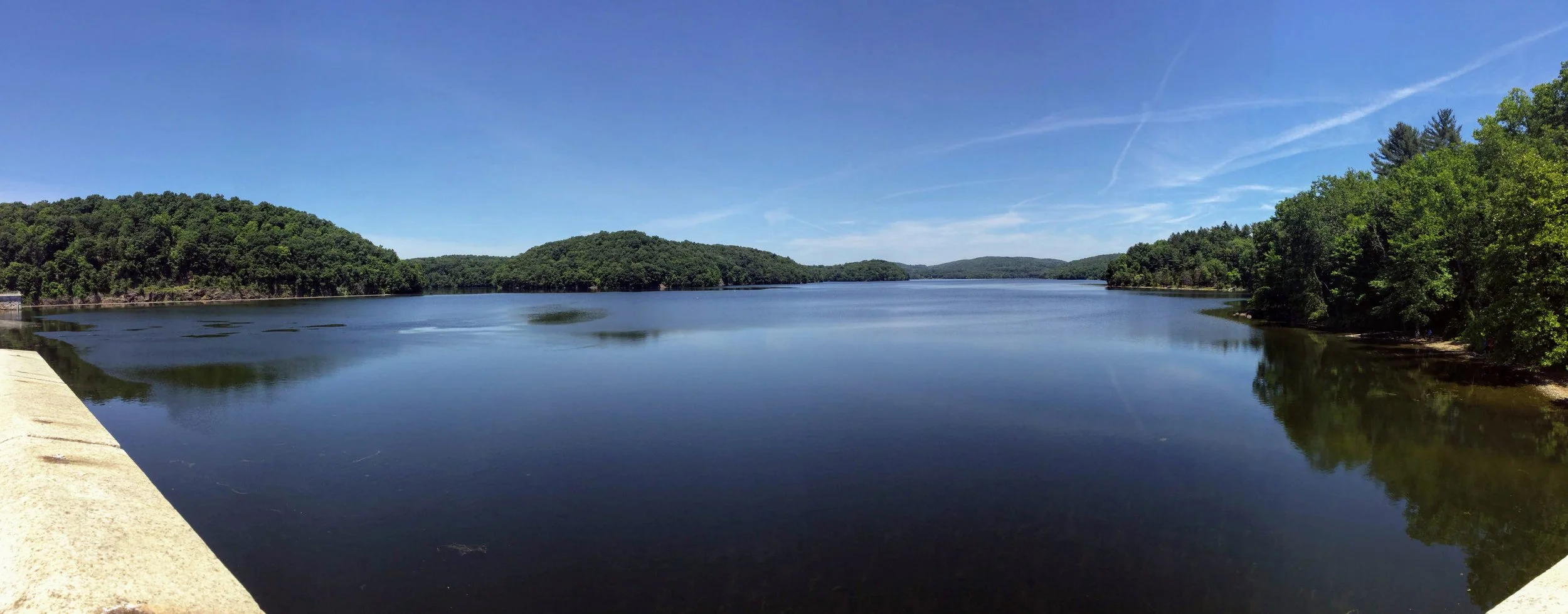 New Croton Reservoir from the top of the Dam walkway