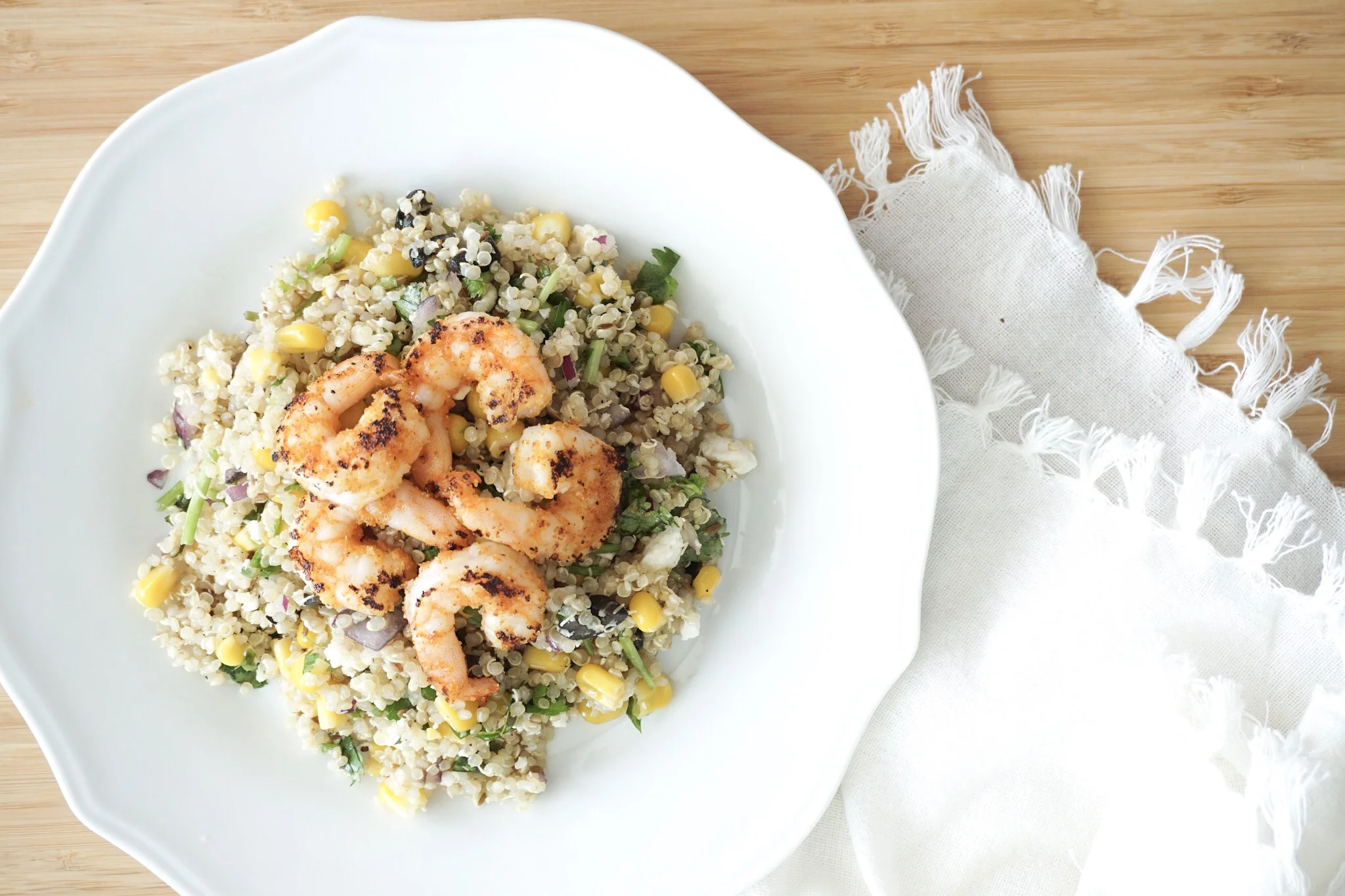 RECIPE: Quinoa Salad with Sautéed Shrimp