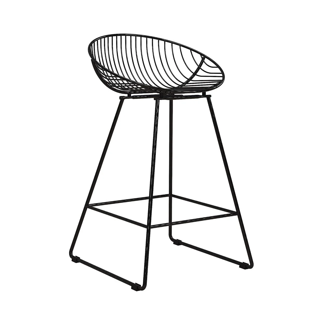 Black Metal Counter Stool