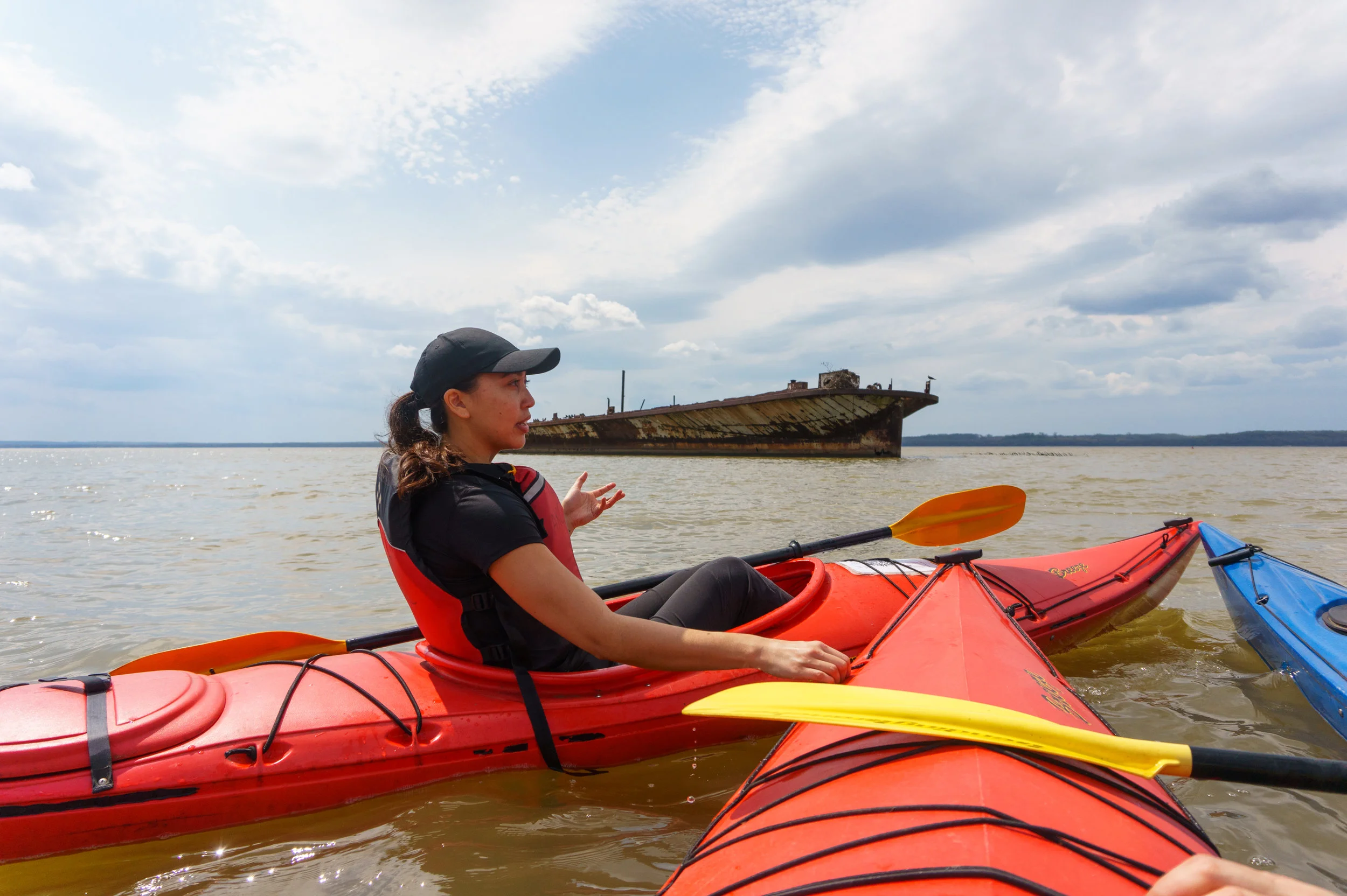 Kim shares her knowledge of Mallows Bay.
