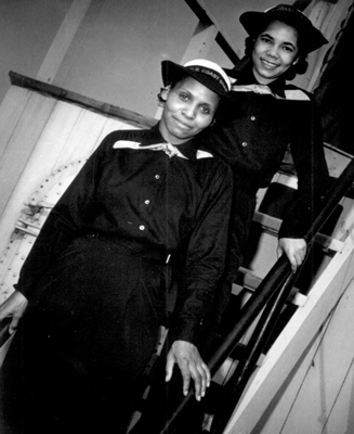 Olivia Hooker and Aileen Anita Cooks aboard a training ship