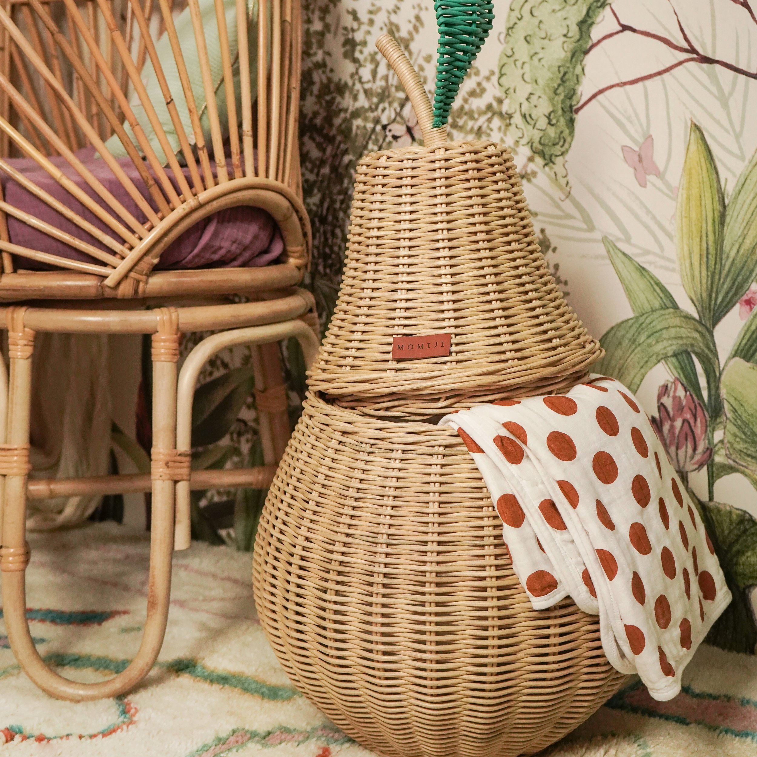 Pear Storage Basket in natural