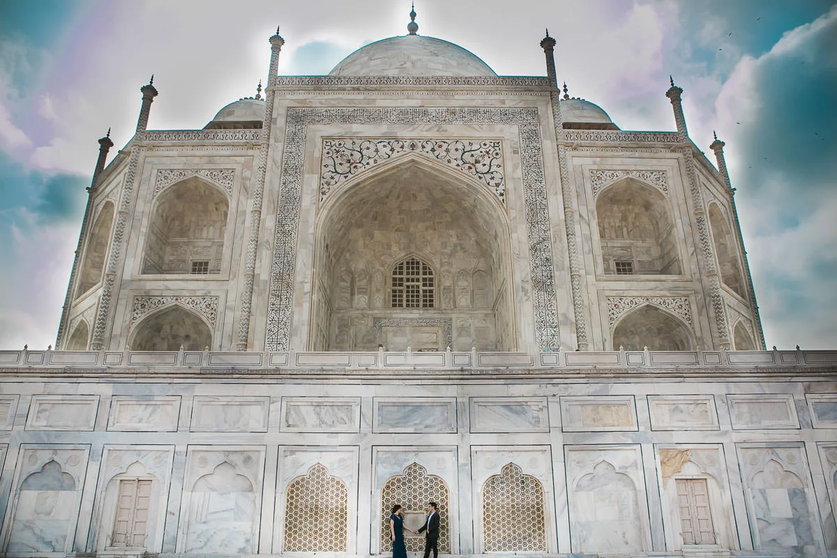 We were awestruck by the sheer size and amazing architecture of the Taj.