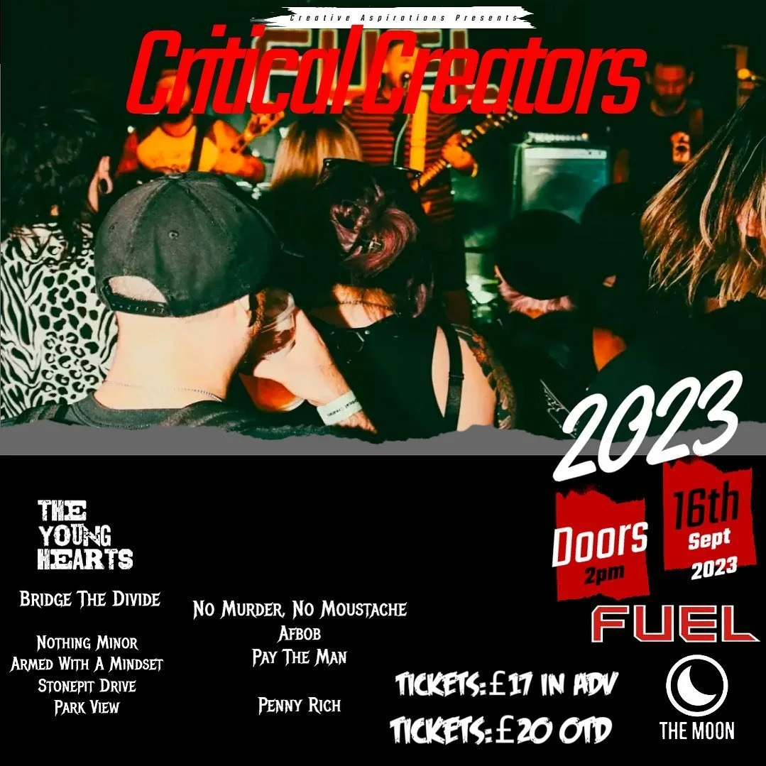 CRITICAL CREATORS FUNDRAISER: BRIDGE THE DIVIDE + CALLING ALL STATIONS + NO MURDER NO MOUSTACHE + AFBOB + PAY THE MAN + LOAFUS / DJS ED TIL 3AM