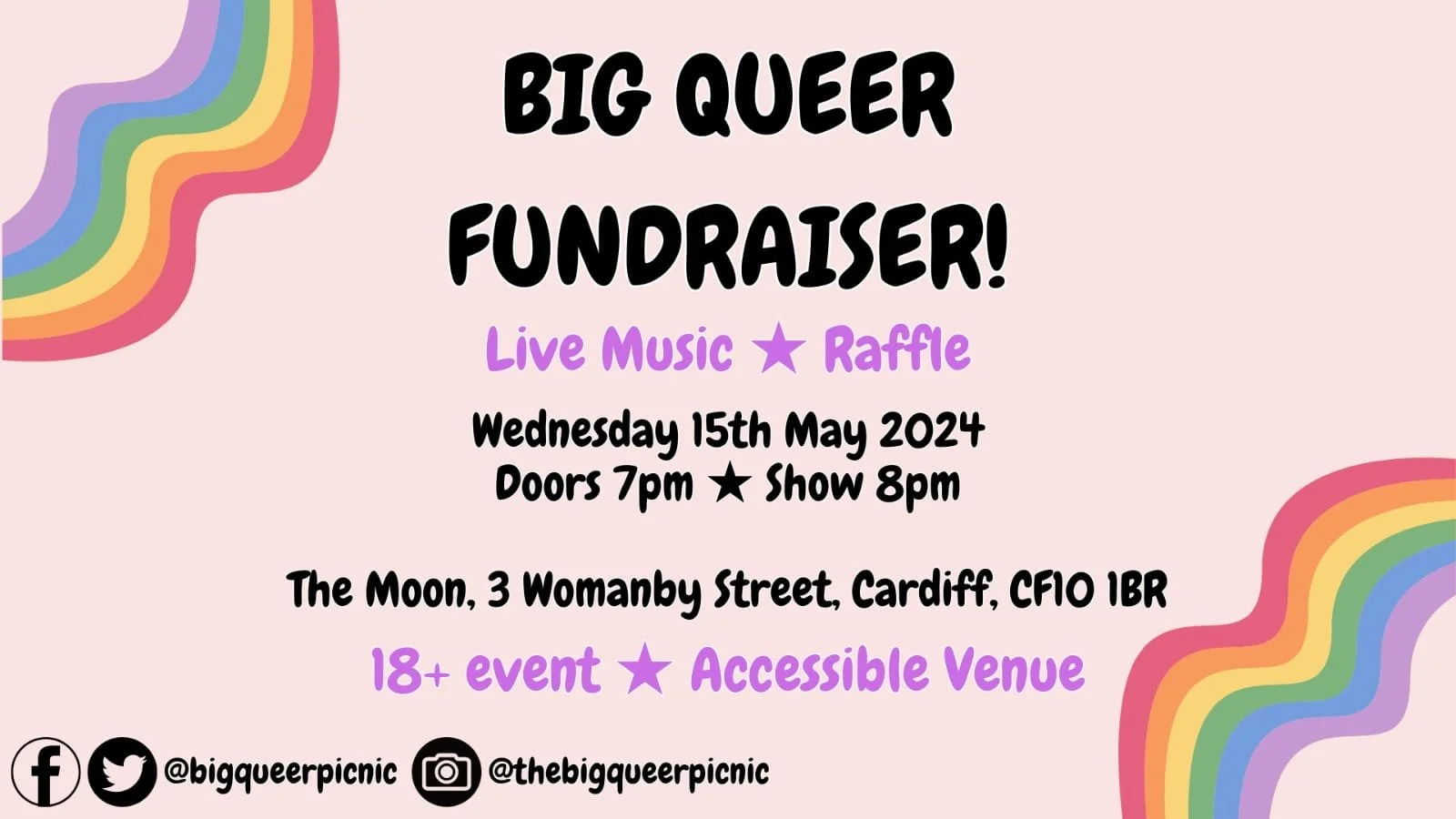 THE BIG QUEER FUNDRAISER - feat SAM HICKMAN, INCORIGIBLE GIRL, AIMAN, CATHERINE ELMS