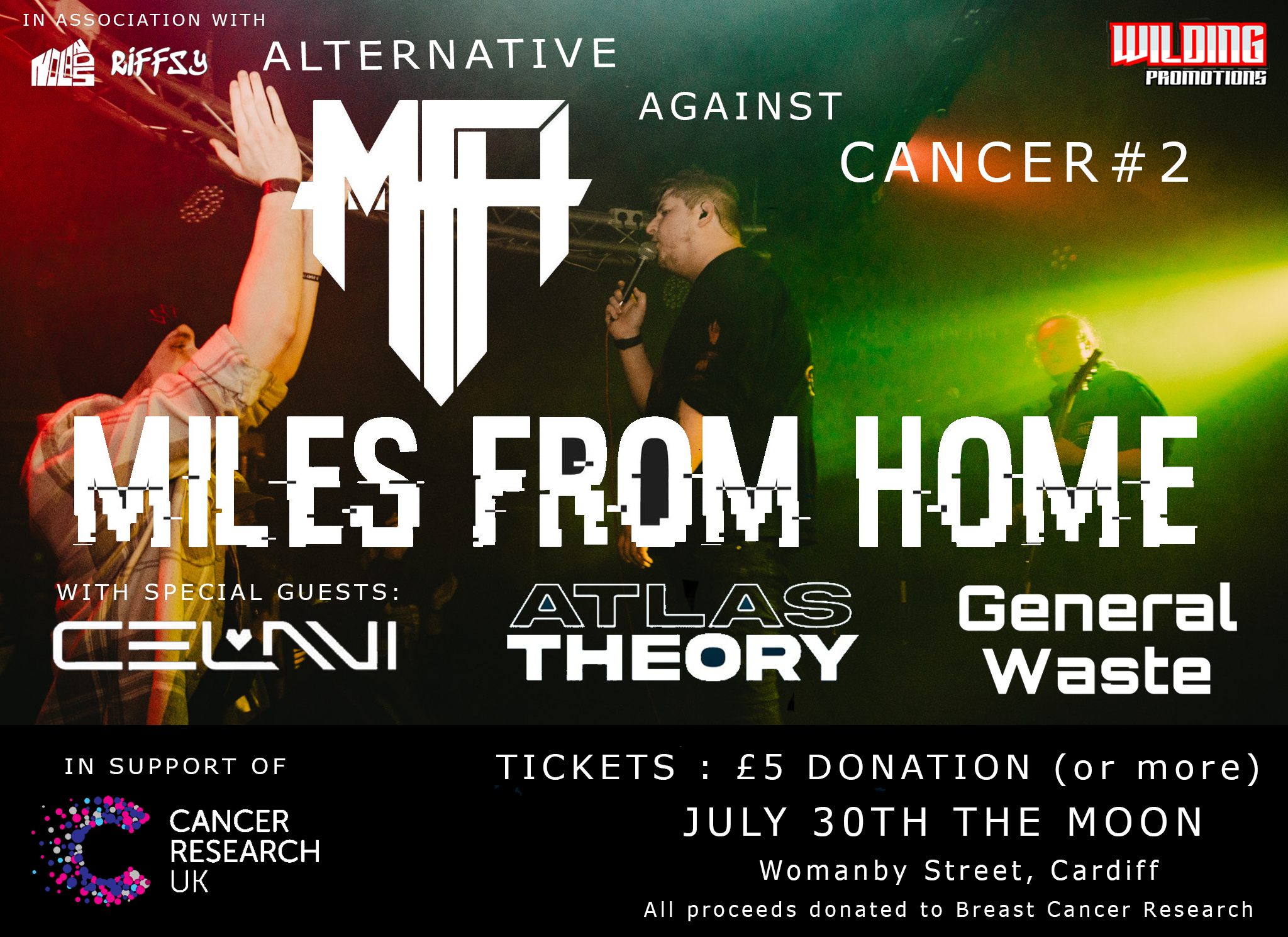 ALTERNATIVE AGAINST CANCER: MILES FROM HOME, CELAVI, ATLAS THEORY, GENERAL WASTE