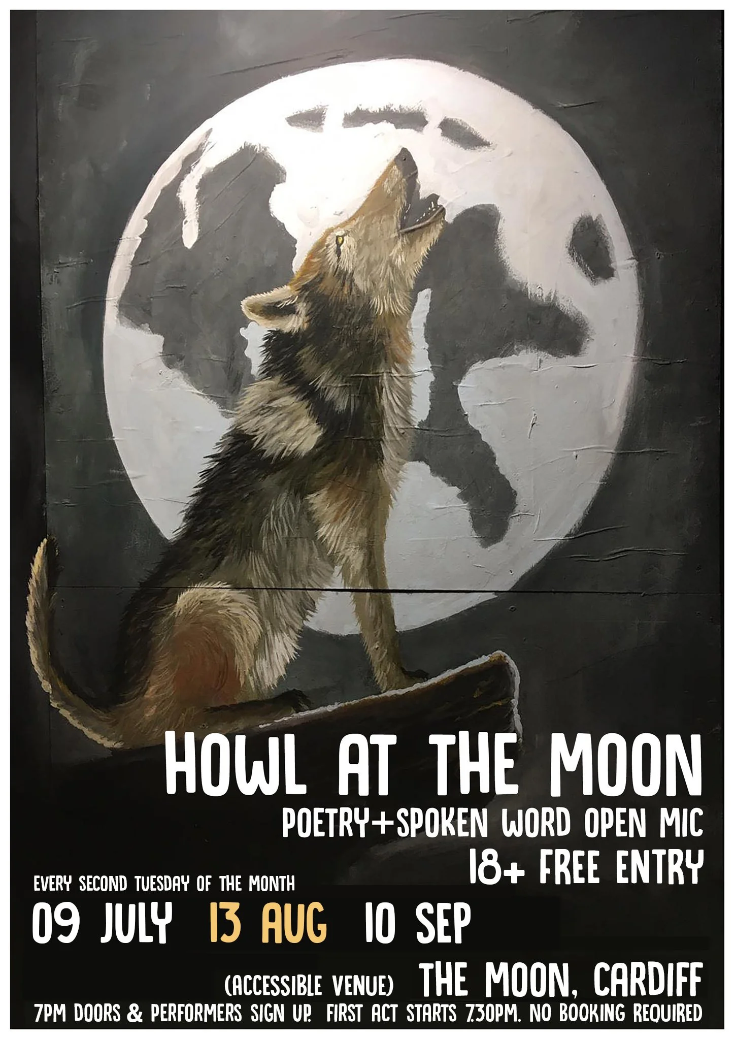 HOWL AT THE MOON: POETRY &amp; SPOKEN WORD OPEN MIC