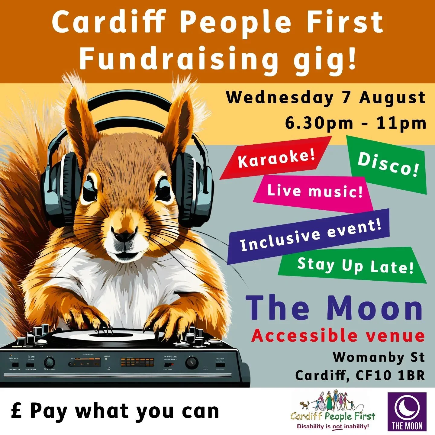 CARDIFF PEOPLE FIRST FUNDRAISER - LIVE MUSIC, DISCO, KARAOKE