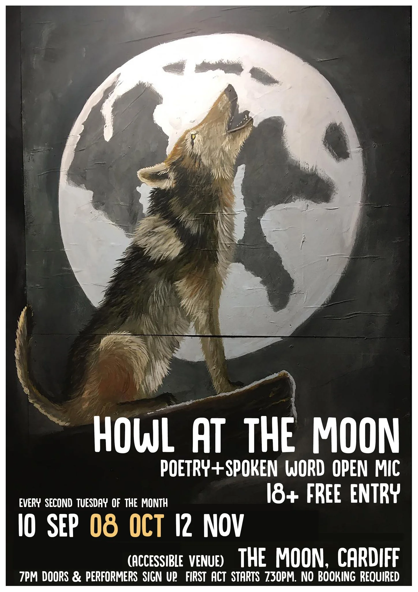 HOWL AT THE MOON: POETRY &amp; SPOKEN WORD OPEN MIC