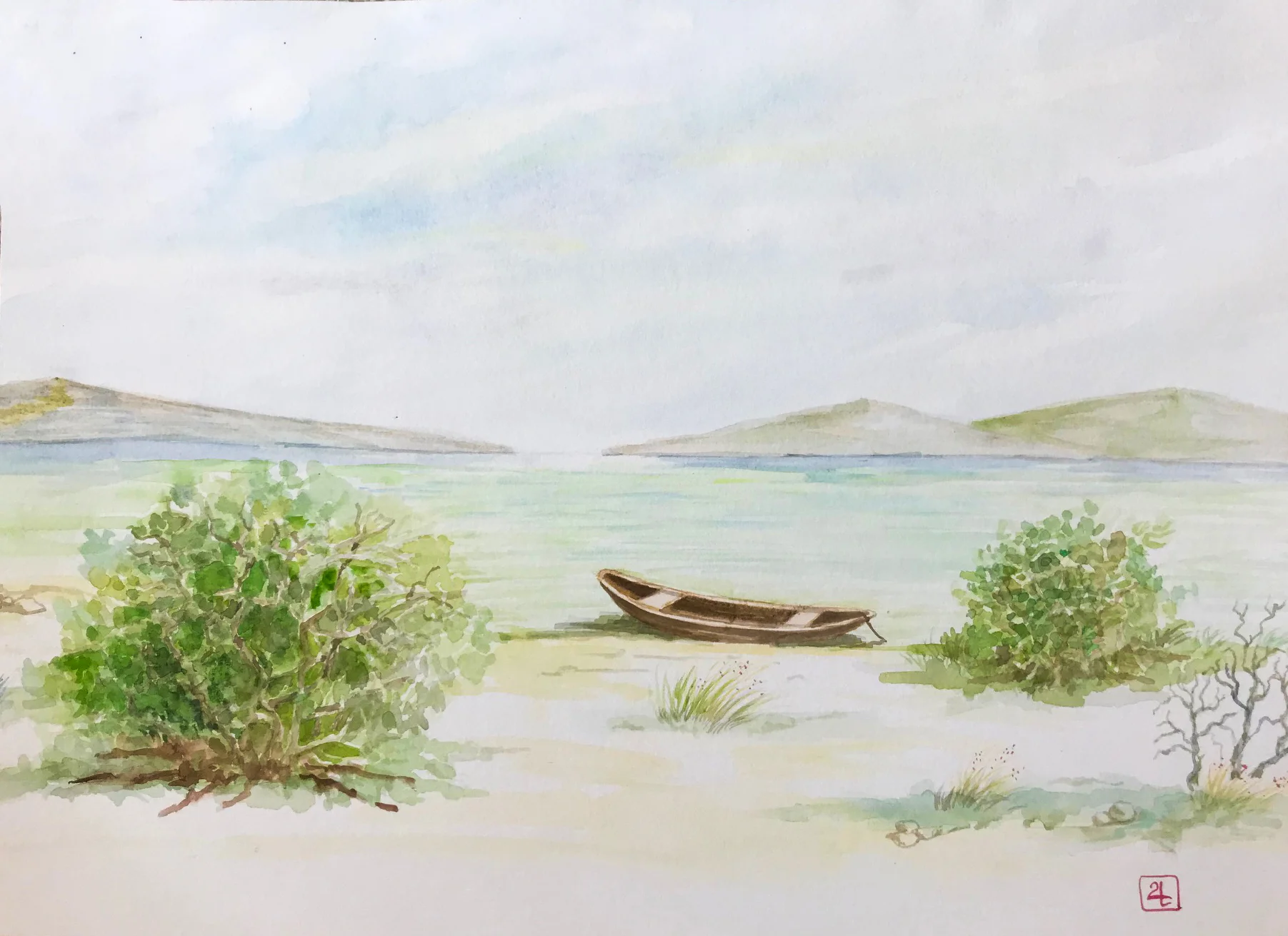15" x 11" watercolor on paper, Artist: Hai Tran