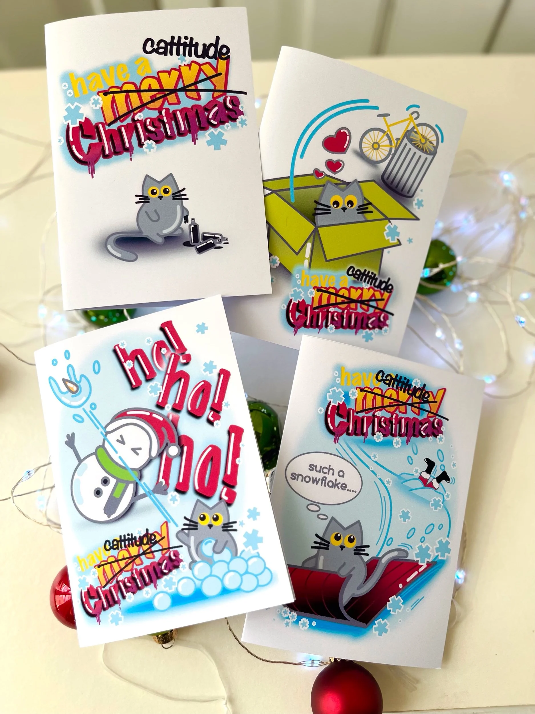 Christmas cattitude cards