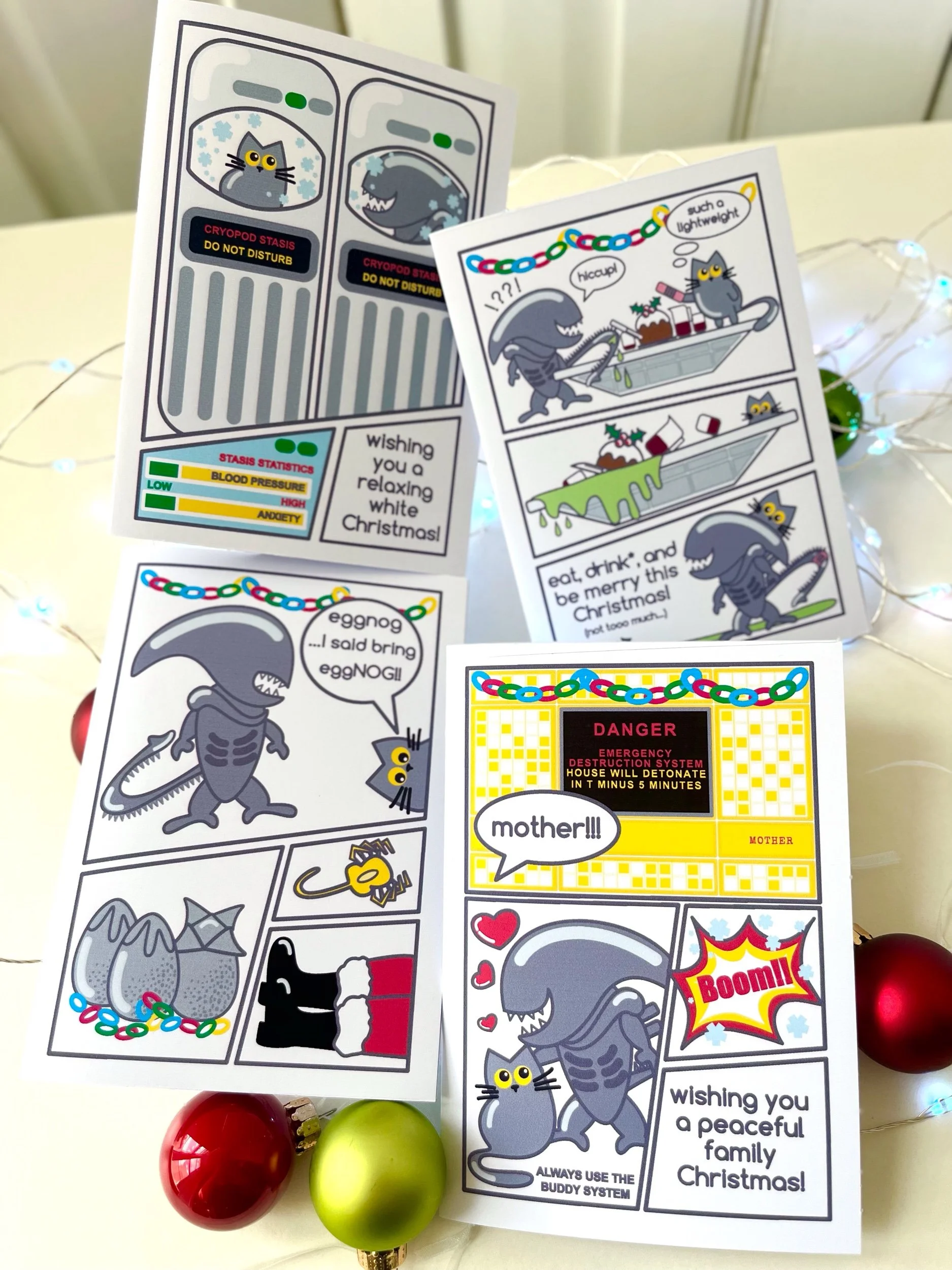 Zigy & Xeno set of 4 cardsg