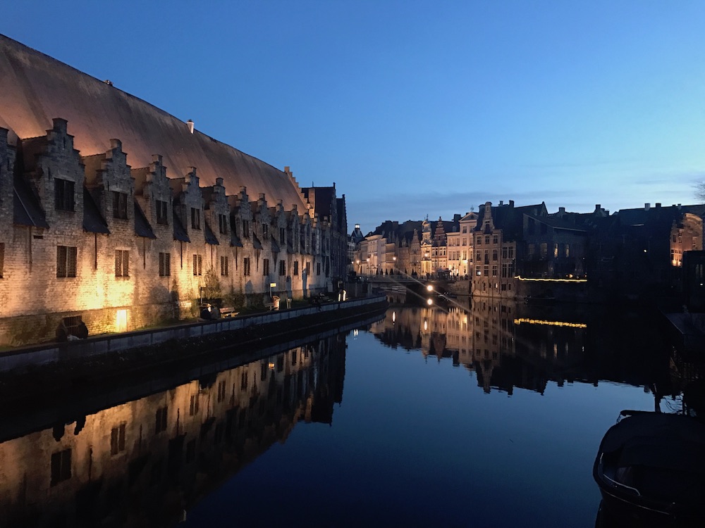 Ghent at night.