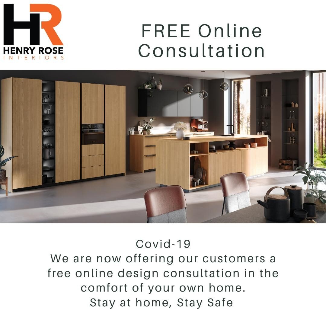 With many of us spending more time at home, why not work on changing your kitchen.

Due to the Covid-19 pandemic we are now offering our customers a free online design consultation in the comfort of your own home.

Click on the Contact button in our 